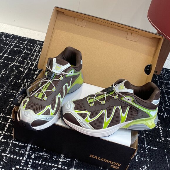 Kith X Salomon Xt Whisper Low Top Running Shoes Unisex Brown Green - Picture 3 of 7